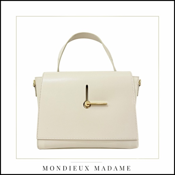 MonDieux Madame sac à main Cuir Crème L'Institut by scarlett
