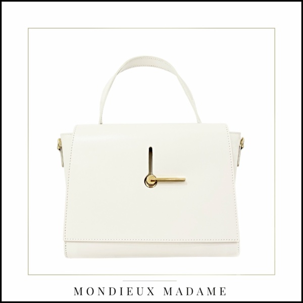 Mondieux Madame sac cuir Blanc l'institut by Scarlett